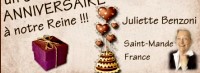 Anniversaire à notre Reine Juliette Benzoni