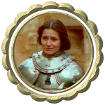 Isabelle Guiard in the role as The Maid Jeanne d'Arc